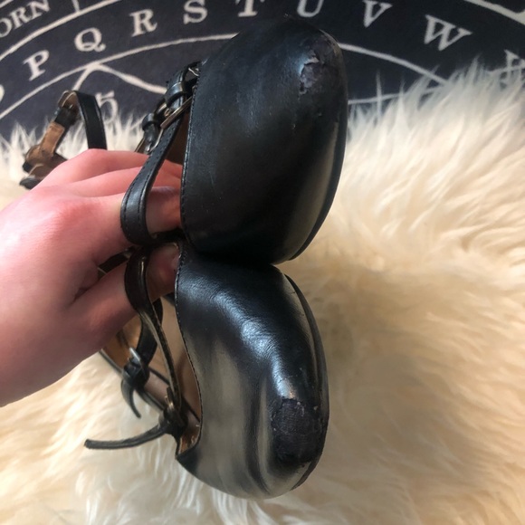 Gothic Pointed Toe Buckle Flats Pikes - Picture 6 of 9